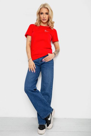 Футболка жіноча з принтом, колір червоний, 238R57800 | Зображення 1