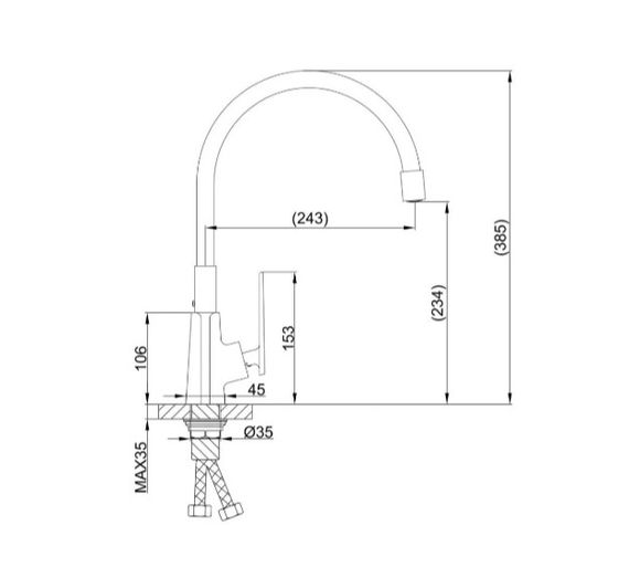 Змішувач для кухні Frap F4458 | Зображення 5