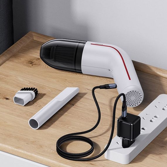 Портативный пылесос Usams US-ZB253 Mini LEJ Series White | Зображення 7