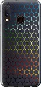 Чехол на Samsung Galaxy A20e A202F Переливающиеся соты из пластика FCh_010212
