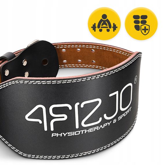 Пояс для важкої атлетики 4FIZJO шкіряний Size S Black (P-5905973404297) | Зображення 2