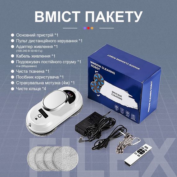 Робот для миття вікон з пультом iXiu Glass Cleaning Robot (46353-_1846) | Зображення 3