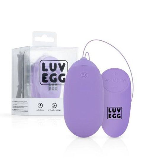Вагінальне яйце, вібратор з пультом EasyToys Luv Egg XL — лілове, силіконове, 10 режимів, USB, водостійке | Зображення 5