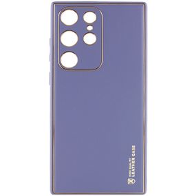 Шкіряний чохол Xshield для Samsung Galaxy S23 Ultra Сірий / Lavender Gray