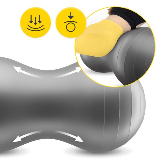 М'яч для фітнесу (арахіс) 4FIZJO Air Ball Peanut 45 x 90 см Anti-Burst Grey (P-5905973407175) | Зображення 2