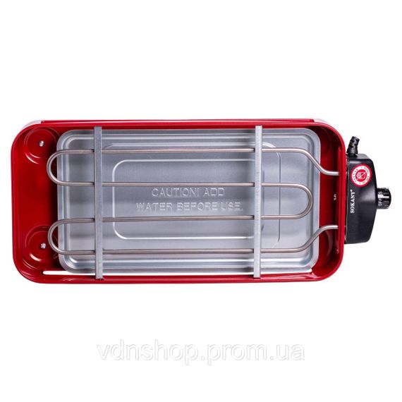 Електричний гриль настільний червоний 1500 Вт Sokany SK-6112 | Зображення 5