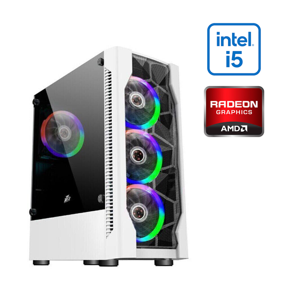 Ігровий ПК FORSAGE F4-3R1 Color LED Tower / Intel Core i5-10400F (6 (12) ядер по 2,9 - 4,3 ГГц) / 8 ГБ DDR4 / 480 ГБ SSD / Sapphire Radeon RX 570 Nitro+, 8 ГБ GDDR5, 256-біт