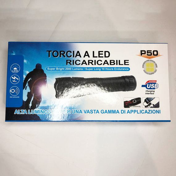 Ліхтар ручний Police X71A-HP50, ЗУ micro USB, 1x18650/3xAAA, zoom, індикація заряду, TD-609 якісний ліхтарик | Зображення 1