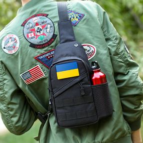 Чоловіча невелика сумка месенджер для військових, Чоловіча стьобана сумка через плече QE-27