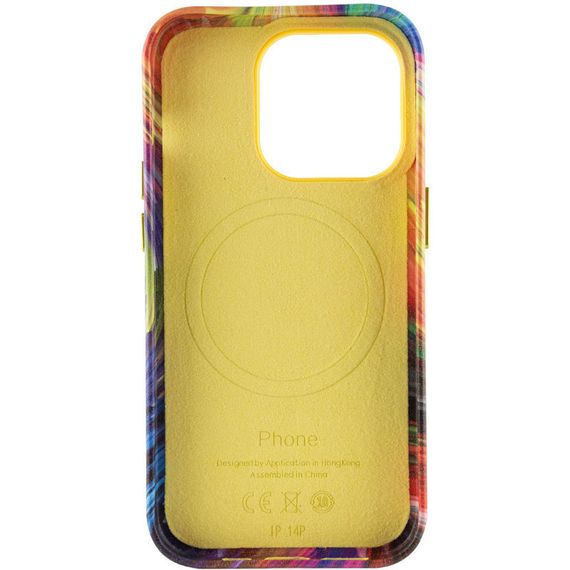 Кожаный чехол Colour Splash для Apple iPhone 14 Pro (6.1") Искусственная кожа, Orange / Red | Зображення 3