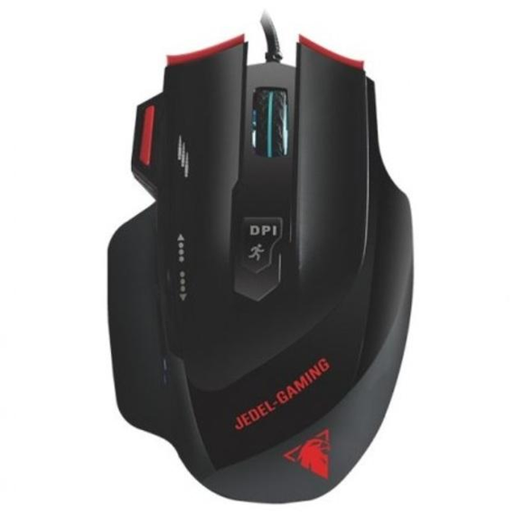Ігрова дротова комп’ютерна миша JEDEL GM1070 Black з RGB підсвічуванням, | Зображення 1