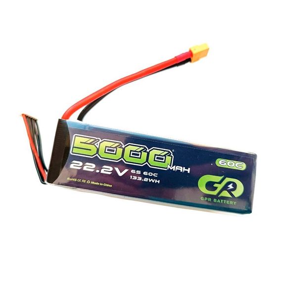 Акумулятор GPR 22.2v 5000 mAh Li-Po 6s 60C 133.2Wh коннектор XT60