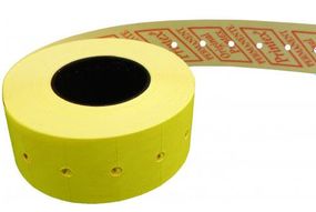 Этикет-лента Printex прямоугольная лимонная 21x12 мм