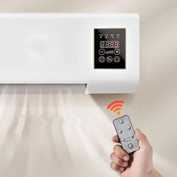 Тепловентилятор настінний Сакура дуйка з пультом Білий