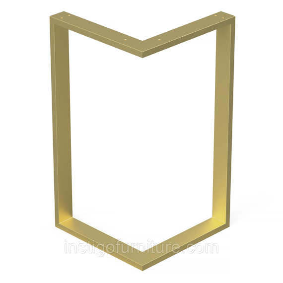 Комплект опор для столу з металу 566×325mm, H=730mm (профільна труба: 60x20mm) Золото | Зображення 5