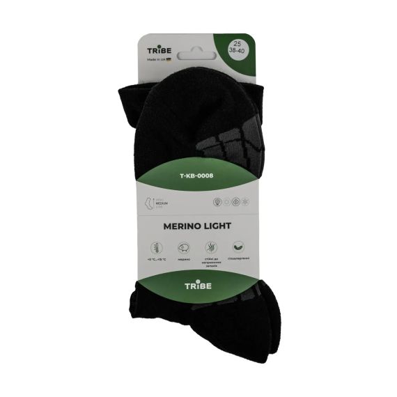 Шкарпетки туристичні Tribe Merino Light T-KB-0008-black, 41/43 (T-KB-0008-black-41-43) | Зображення 5