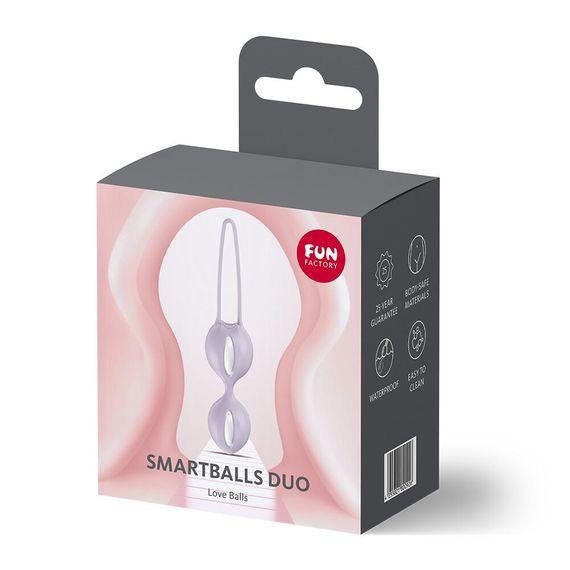 Вагинальные шарики Fun Factory SMARTBALLS DUO Purple, 2 шт, диаметр 3,2 и 3,6 см, Фиолетовый | Зображення 7