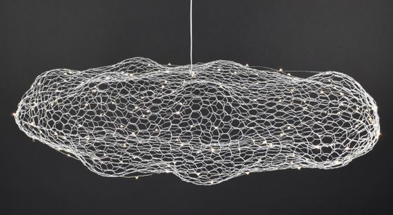 Люстра світлодіодна підвісна LED світильник для квартири на стелю лед 27660 Хром 25-200х50х120 см. | Зображення 6