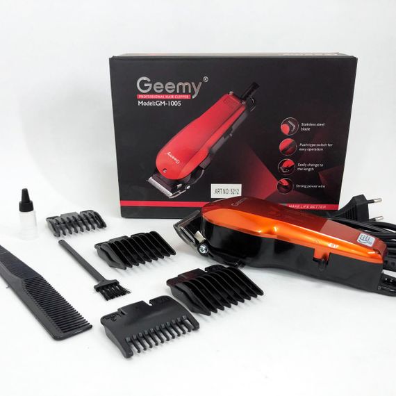 Профессиональная машинка для стрижки волос с насадками GEMEI, Профессиональный триммер с насадками CI-77 | Зображення 6