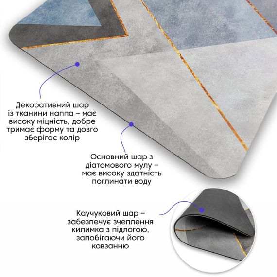 Вологопоглинаючий килимок 38х58х3мм (D) SW-00001560 | Зображення 1