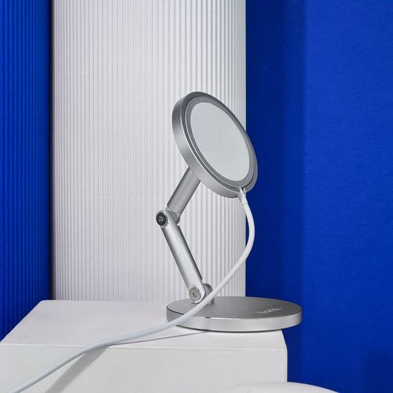 Підставка для магнітної беспровідної зарядки Hoco PH39 Daring silver | Зображення 7