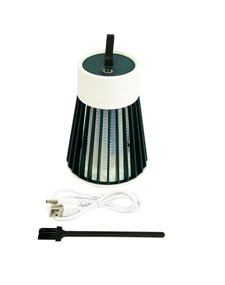 Пастка-лампа від комах Mosquito killing Lamp BG-002 акумуляторна з LED підсвічуванням та USB-зарядкою Зелена | Зображення 1
