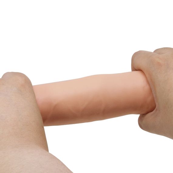 Фалоімітатор на присосці, з хребтом та ефектом ковзної шкіри LyBaile - Sliding Skin 8,3” Flesh, BW-007006NRG sexstyle | Зображення 4