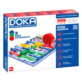 Конструктор електронний D70708 (REW-K007) Doka Школа 999+ схем, в коробці (6976706850093)