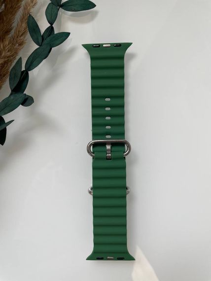 Силіконовий ремінець для Smart Watch Ocean Band 42/44/45/49 (Темно-зелений) | Зображення 5