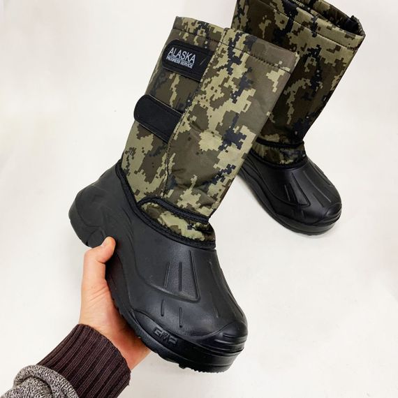Чоботи чоловічі утеплені камуфляж 42р 27,5см, Чоботи гумові формові чоловічі | Зображення 6