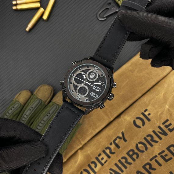 Чоловічий годинник Awarder 017 Тризуб срібло Black | Зображення 1