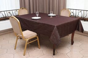 Cкатертина Kayra жаккардова “Дощик”, 155 х 290 см Бордовий