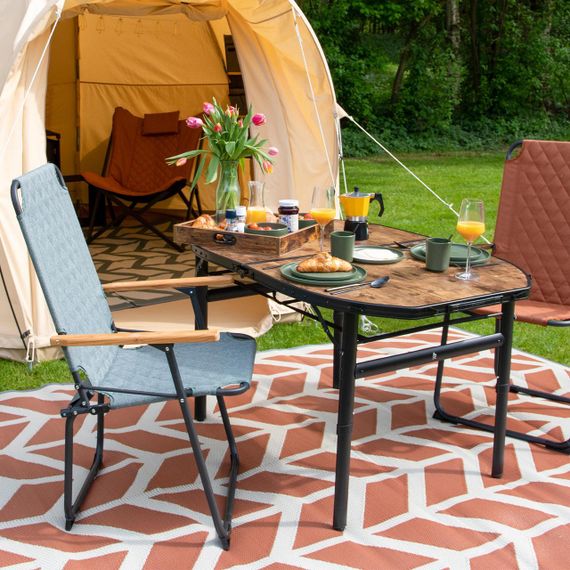 Стіл Bo-Camp Woodbine Oval 100x70 cm Black/Wood look (1404185) | Зображення 7