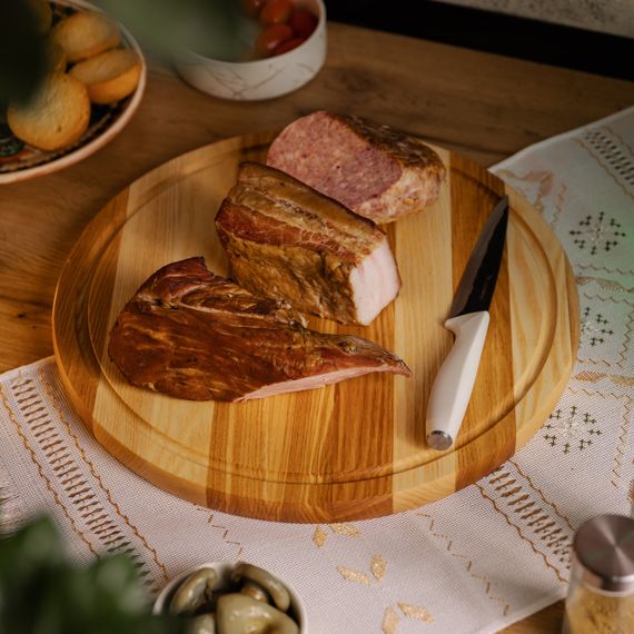 Дерев'яна дошка кругла 20 см для подачі ясен C9W200 | Зображення 2