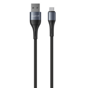 Кабель USB MicroUSB Havit HV-CB649C 2,1А 1м чорний