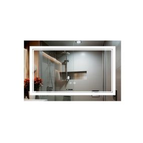 Дзеркало Qtap Cardinal (CA1) 800х500 з LED-підсвіткою Touch, з антизапотіванням, з димером, темп. кольору (3000-6500K) Reverse