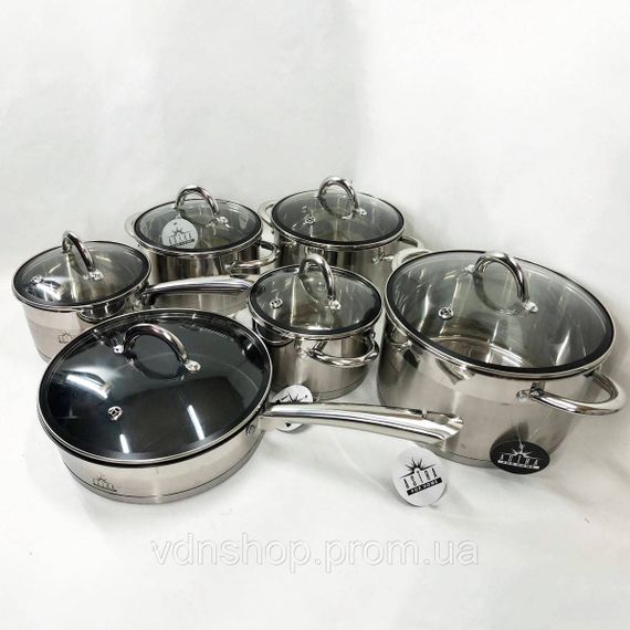 Набор кастрюль для электронной плиты, Набор кастрюль премиум каструль с антипригарным покрытием RD-93 | Зображення 9