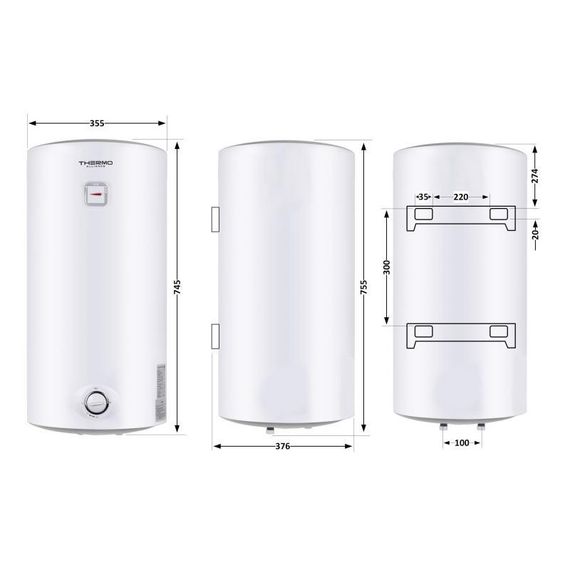 Водонагреватель электрический Thermo Alliance 50 л SLIM вертикальный, мокрый ТЭН 1,5 кВт D50V15Q1 | Зображення 1