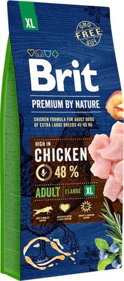 Корм Brit Premium Dog Adult XL сухий з куркою для дорослих собак гігантських порід 15 кг