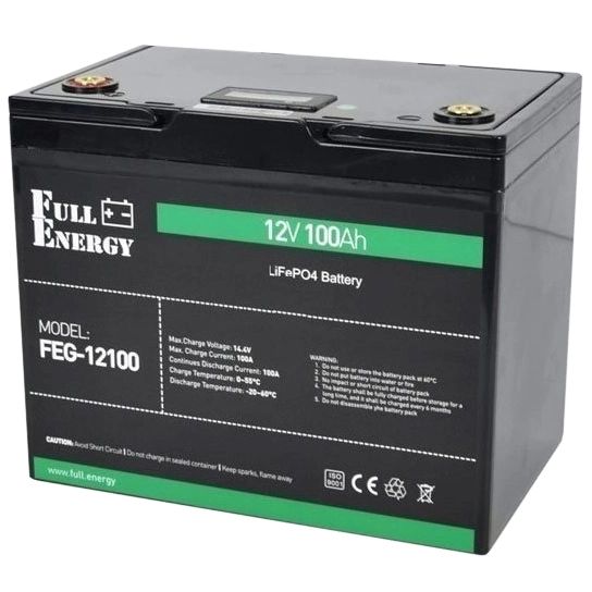 Full Energy FEG-12100 12В 100А•ч 100А Літієва акумуляторна батарея