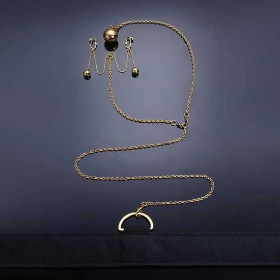 Распорка для рук и ног UPKO с цепочкой для клитора и вагинальным шариком Sex Aura | Зображення 3