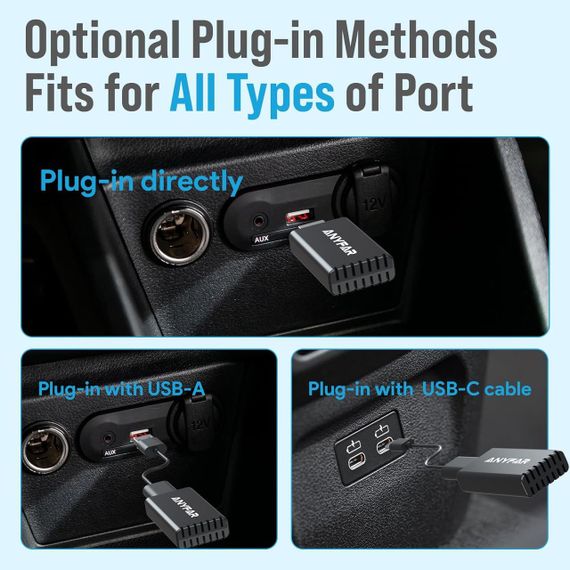 CarPlay для iPhone, конвертер провідного карплей для iOS 10+, бездротовий адаптер для авто з 2017р, з Bluetooth Wi-Fi | Зображення 3