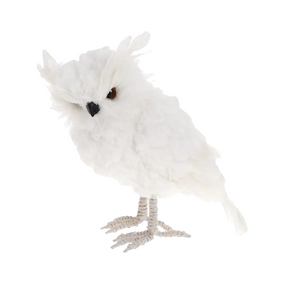 Новорічна фігура Біла сова 18см БОНА ДИ