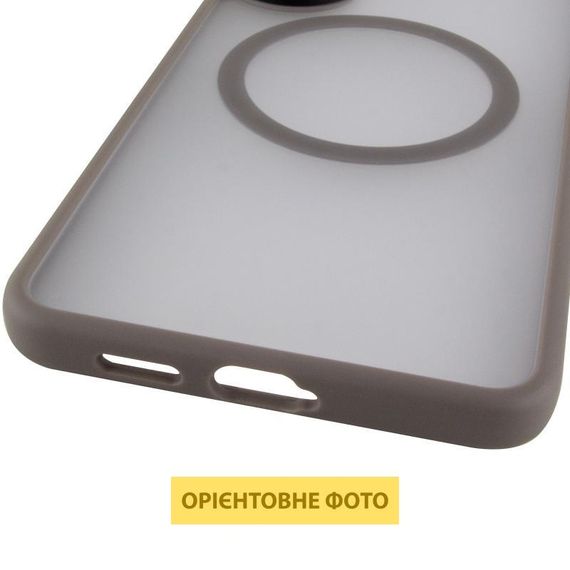 TPU+PC чохол Metal Buttons with MagSafe Colorful для Samsung Galaxy S25 Edge Сірий / Grey | Зображення 4