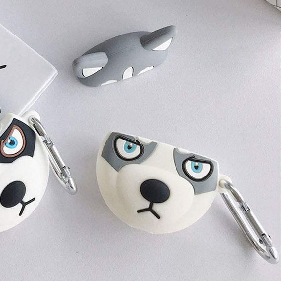 Силіконовий футляр Husky для навушників AirPods 1/2 + карабін | Зображення 2