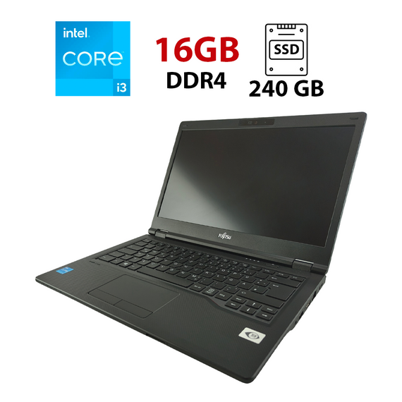 Ноутбук Fujitsu LifeBook E5411 / 14" (1920x1080) IPS / Intel Core i3-1115G4 (2 (4) ядра по 1.7 - 4.1 GHz) / 16 GB DDR4 / 240 GB SSD / Intel UHD Graphics / WebCam / 4G б/у
