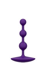 Анальные бусы Romp Amp Dark Purple, силикон, макс. диаметр 2,6 см
