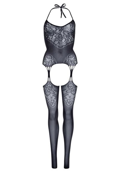 Эротический бодистокинг Leg Avenue Jacquard net Black, имитация чулок, открытый доступ, one size sexstyle | Зображення 5