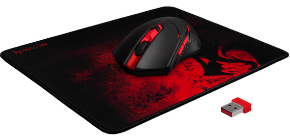 IT набір Redragon M601WL-BA миша бездротова + килимок (78227) | Зображення 1