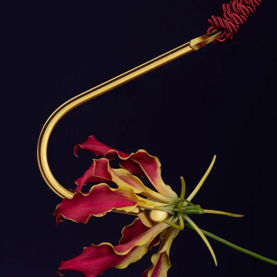 Вагінальний / анальний гак UPKO Hook золотистий, з кулькою на кінці та кільцем для фіксації sexstyle | Зображення 3